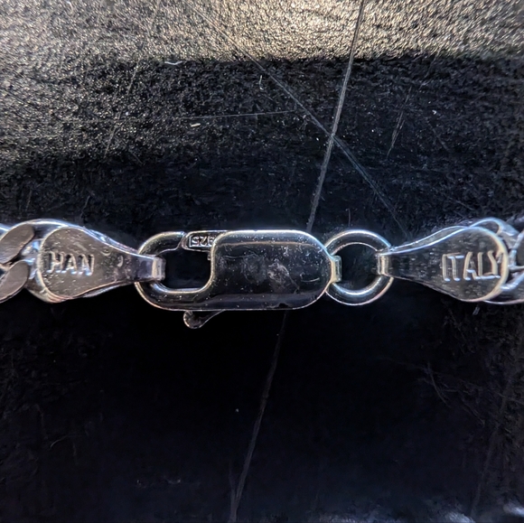 Sterling Silver HAN .925 Tennis Bracelet, Multi Length Chains, Made in Italy - Picture 4 of 5